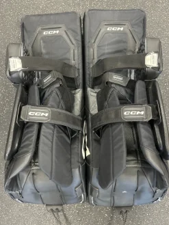 Used CCM AXIS 2.9 Goalie Leg Pads Senior Black 34"+1