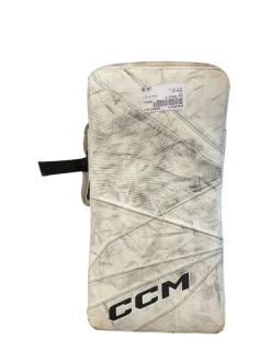 Used CCM AXIS2.5 Youth Goalie Blocker White