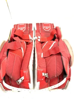 Used CCM EFLEX 4.5 Goalie Leg Pads Junior White 28