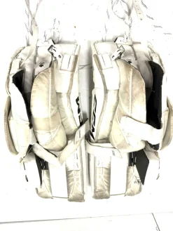 Used CCM EFLEX 6.5 Goalie Leg Pads Junior White 26"