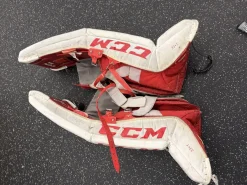 Used CCM E3.5 Goalie Leg Pads Senior White 33"