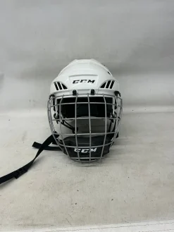 Used CCM FL40 Helmet Cage Combo White XS