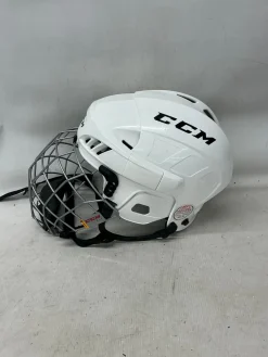 Used CCM FL40 Helmet Cage Combo White XS