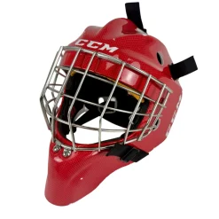 Used CCM GFL 1.9 Hockey Goalie Helmet/Mask Red SM