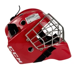 Used CCM GFL 1.9 Hockey Goalie Helmet/Mask Red SM