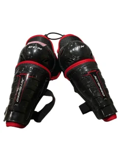 Used CCM JETSPEED EDGE Youth Shin Guards Black 8"