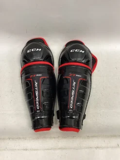 Used CCM JETSPEED FT350 Youth Shin Guards Black 10"