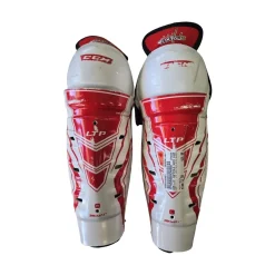 Used CCM LTP CAPITALS SHIN GUARDS Junior Shin Guards White 11"