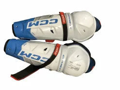 Used CCM NEXT Senior Shin Guards White 13"