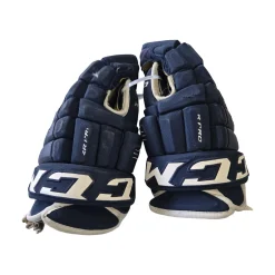 Used CCM 4R PRO 14IN GLOVES Senior Gloves Navy Blue 14"