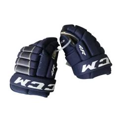 Used CCM 4R YOUTH GLOVES Youth Gloves Navy Blue 9"