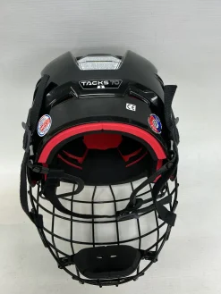 Used CCM TACKS 70 Helmet Cage Combo Black And Red Fits all