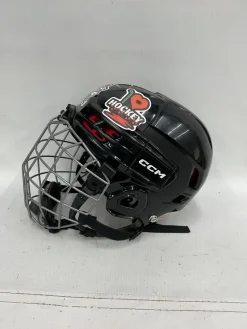 Used CCM TACKS 70 HELMET Helmet Cage Combo Black SM