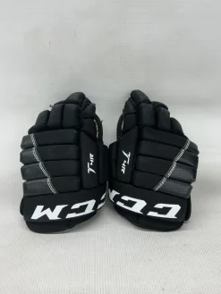 Used CCM T4R Youth Gloves Black 9"