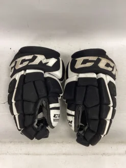 Used CCM U GLOVES Senior Gloves Black And White 15"