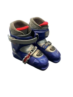 Used Dalbello SPIDER X2 Boys DH Ski Boot Navy Blue 215 MP - J03