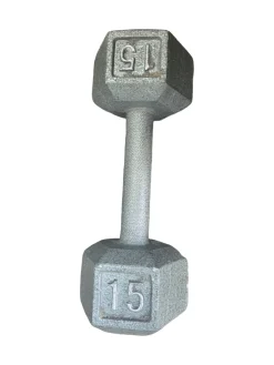 Used DUMBBELL 15LB Hex Dumbbell (Each) 15 lb