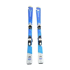 Used Dynacraft CHAM W/ SALOMON C5 BINDINGS Boys DH Ski/Binding Royal Blue 120 cm