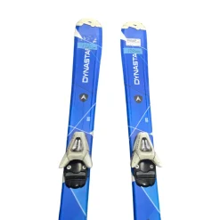 Used Dynacraft CHAM W/ SALOMON C5 BINDINGS Boys DH Ski/Binding Royal Blue 120 cm