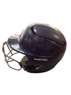 Used Easton BLUE HELMET W MASK Batting Helmet w/Mask Navy Blue SM
