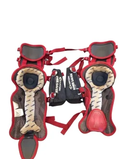 Used Easton EASTON SHIN GUARDS Catchers Leg Guards Red Intermed