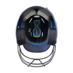 Used Easton ELITE SENIOR HELMET 7 1/8 -7 1/2 Batting Helmet w/Mask Navy Blue One Size
