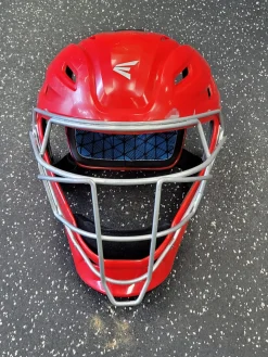 Used Easton GAMETIME Catchers Helmet w/Mask Red LG