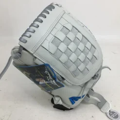 Used Easton GHOST NX 12.5 IN FP BB GLOVE LH Throw Fastpitch Gloves Silver 12 1/2