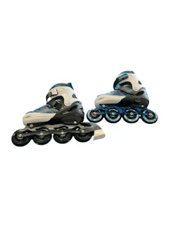Used ECOO ROLLER BLADES Child Roller Quad Skates Royal Blue Adjustable