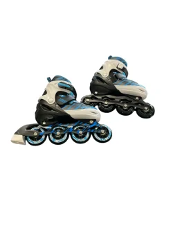 Used ECOO ROLLER BLADES Child Roller Quad Skates Royal Blue Adjustable