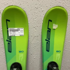 Used Elan PINBALL Boys DH Ski/Binding Green And Royal Blue 80 cm