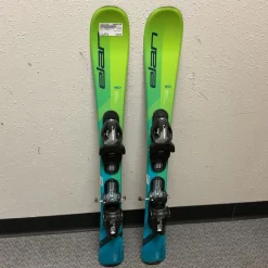 Used Elan PINBALL Boys DH Ski/Binding Green 90 cm