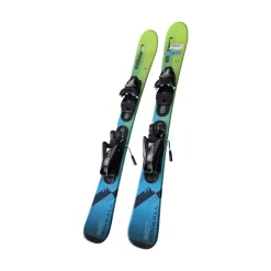 Used Elan PINBALL YTH SKIS 90CM 4.5 BINDINGS Boys DH Ski/Binding Kelly green 90 cm