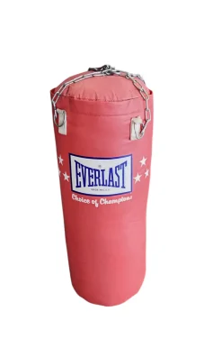 Used Everlast HEAVY BAG Boxing Heavy Bag Red 40 lb