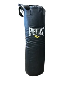Used Everlast 70 LB BAG Boxing Heavy Bag Black 70 lb