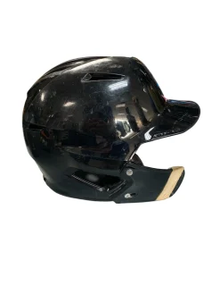 Used Evoshield BLACK HELMET W C FLAP M/L Batting Helmet No Mask Black M/L