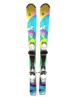 Used Fischer KOA 100 Girls DH Ski/Binding Royal Blue 100 cm