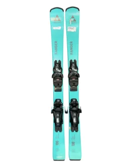 Used Fischer RANGER 100 CM Girls DH Ski/Binding Turquoise 100 cm