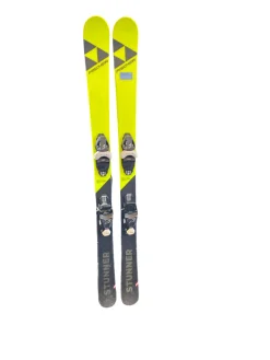 Used Fischer STUNNER Boys DH Ski/Binding Yellow 113 cm