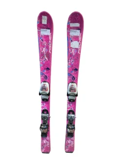 Used Fischer VISION JOY Girls DH Ski/Binding Pink 105 cm