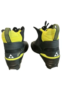 Used Fischer XJ SPRINT Boys NNN XC Ski Boots Black W 06 / JR 04-04.5