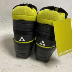 Used Fischer XJ SPRINT Boys NNN XC Ski Boots Black W 05-05.5 / JR 03.5-04