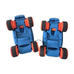 Used FISHER-PRICE ADJ N JAM TODDLER SKATES Child Roller Quad Skates Royal Blue Adjustable