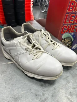 Used Foot Joy Mens Golf Shoes White Senior 10.5