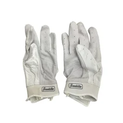 Used Franklin BB/SB Batting Gloves White MD