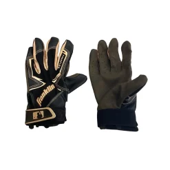 Used Franklin BB/SB Batting Gloves Black LG