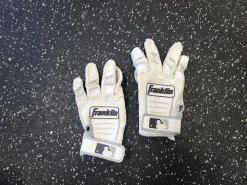 Used Franklin BB/SB Batting Gloves White SM