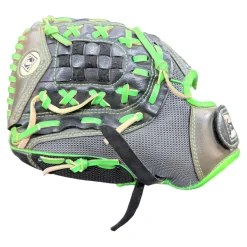 Used Franklin FASTPITCH PRO SERIES 22317 LH Throw Fastpitch Gloves Black And Neon Green 11"