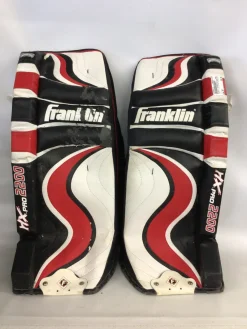 Used Franklin HOCKEY EXTREME PRO Goalie Leg Pads Youth Black SM