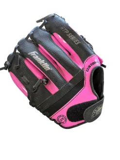 Used Franklin RTP RH Throw Fastpitch Gloves Pink 9 1/2